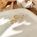 Miniatyrbild 4 av 4: 3 st Guld Örhängen - Ear Cuffs / Earcuffs i olika Modeller Guld