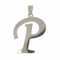 Miniatyrbild 1 av 2: Silver Bokstavshalsband i Stål - Halsband med Bokstaven P Silver