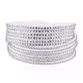Miniatyrbild 1 av 5: Wrap Läderarmband/Läder Armband med Strass / Rhinestones - Vit Vit