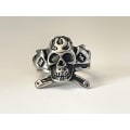 Miniatyrbild 4 av 5: Cool Silver Ring med en Döskalle / Dödskalle - Stl 19,5 Silver