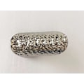 Miniatyrbild 2 av 5: Oversize Silver Ring med Vita Stenar & Text - FAITH - Stl 18 Silver