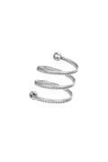Ring i Rostfritt Stål - Spiral med Kulor - Silver - Stl 16 Silver
