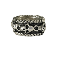 Miniatyrbild 1 av 5: Cool Silver Ring med flera Döskallar / Dödskallar - Stl 20,5 Silver