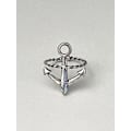 Miniatyrbild 2 av 5: Retro Silver Ring med Ankare - Symbol för Hopp - Justerbar Silver one size