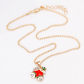 Miniatyrbild 3 av 3: Halsband till Jul i Guld Färg - emaljerade Julklockor