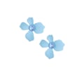 Miniatyrbild 1 av 2: Stud Örhängen i Form av Söta Ljus Blå Sommar Blommor med Glittrande Ljus Blå Sten Blå