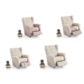 Miniatyrbild 3 av 4: Roque 1-sits Relax Multielastiskt fåtöljöverdrag E03 Blå (60-85cm) SAMMANSÄTTNING: 55% Polyester - 35% Bomull - 10% Elastomer