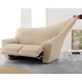 Miniatyrbild 3 av 4: Roque 2-sits Relax Multielastiskt sofföverdrag Large E03 Blue (200-260cm) SAMMANSÄTTNING: 55% Polyester - 35% Bomull - 10%