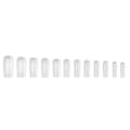 120x Lösnaglar - Square Transparent