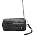 Miniatyrbillede 3 af 8: Krankradio med lommelygte og solcelle Sort