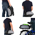 Miniatyrbillede 9 af 9: Sort cykeltaske med refleks - 13 l Black