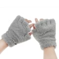 Pikkukuva 4 / 9: Pehmeät lapaset aikuisille - söpöt tassut - harmaa Grey one size