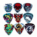 Miniatyrbild 2 av 5: Skull Plektrum i 10-pack - Gitarrtillbehör multifärg