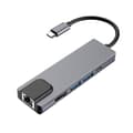 Pikkukuva 1 / 5: USB-C Multiport - HDMI, Ethernet, USB-C, 2x USB-3.0 Grey