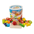 Miniatyrbillede 7 af 7: Trælegetøj - frugt og grønt - 14 dele Multicolor