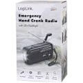 Miniatyrbillede 2 af 8: Krankradio med lommelygte og solcelle Sort