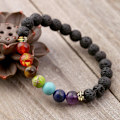 Pikkukuva 3 / 3: 7 Chakra Lava Stone Diffuser Rannekoru Multicolor