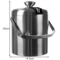 Miniatyrbillede 2 af 8: Isspand med låg - 1,3 l Silver