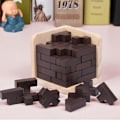 Miniatyrbillede 4 af 4: IQ-Puslespil i Træ, 3D - Terning Brown