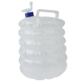 Miniatyrbillede 1 af 5: Vandbeholder med hane, sammenklappelig - 10 L Transparent
