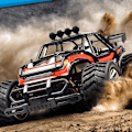 Miniatyrbillede 3 af 3: Desert Buggy Fjernstyret Bil - Orange Orange