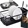 Miniatyrbillede 4 af 7: Opvaskestativ sort metal - 44 x 31 x 14,5 cm Black
