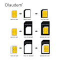 Miniatyrbillede 3 af 4: Noosy SIM-kort konverter til Nano SIM-kort Black