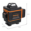 Miniatyrbillede 2 af 9: Niveaulaser - 360 ° - 16 målelinjer - grøn Multicolor
