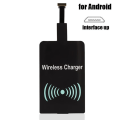 Miniatyrbillede 2 af 5: Qi Adapter - Trådløs Modtager for Oplading til Micro-USB - Sort Black