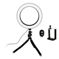 Miniatyrbillede 1 af 3: Selfie-lampe/ring light (20 cm) og justerbart stativ Multicolor