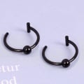 Miniatyrbillede 2 af 4: Rustfrit stål fakepiercing - 8 mm - sort Silver