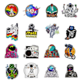 Pikkukuva 4 / 4: Mega Pack -tarroja - avaruusmatkailu Multicolor