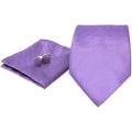Pikkukuva 3 / 5: Pukutarvikkeet | Solmio + Nenäliina + Kalvosinnapit - Vaaleanvioletti Multicolor one size