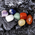 Pikkukuva 6 / 6: Chakra-kivien ja kristallipisteiden sarja Multicolor