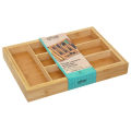 Pikkukuva 3 / 3: Ruokailuvälinelaatikko - 6 lokeroa - laajennettavissa - bambu Bamboo