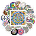 Pikkukuva 6 / 9: Tarrat - psykedeeliset kuviot - 50 kpl Multicolor