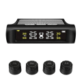 Miniatyrbild 1 av 3: TPMS Trådlöst Däcktrycksövervakningssystem, Solcell och USB Svart