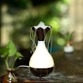 Miniatyrbillede 2 af 5: Jade Bottle aromaterapi luftfugter og lampe - Træ Brown