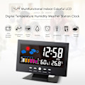 Miniatyrbild 2 av 4: Digital LED Klocka, Alarm, Temp och Datum Svart