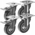 Miniatyrbillede 1 af 9: Industrihjul - 4 stk Silver