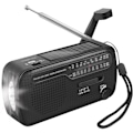 Pikkukuva 1 / 8: Kampiradio taskulampulla ja aurinkokennolla Musta