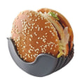 Miniatyrbillede 1 af 3: Holder til Hamburger, Silikone - Sort Black