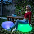 Pikkukuva 7 / 9: Ilmatäytteinen jakkara LED-valolla - Läpinäkyvä Transparent