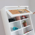 Miniatyrbillede 6 af 6: Foldevæg skrivebord - hvid - 50 x 155 x 93 cm White