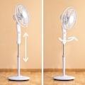 Miniatyrbillede 4 af 7: Gulvventilator med AC - 110–138 cm - Timer - 45 W White