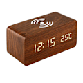 Miniatyrbillede 1 af 3: Digitalt Alarmklokke, Rektangulær - Brun Brown