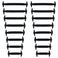 Miniatyrbillede 2 af 2: Elastiske snørebånd - sort 16 stk Black