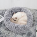 Miniatyrbild 5 av 8: Fluffig hundbädd grå grå