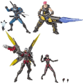 Miniatyrbillede 2 af 3: Overwatch, Actionfigurer - Genji, Zarya, Pharah, D.Va Multicolor