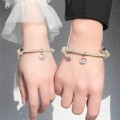 Miniatyrbillede 3 af 3: Pararmbånd med Magnet - Beige Beige one size